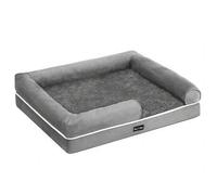 Shein Cama Ortopédica para Perros, Sofá, Cama para Mascotas, Acolchado Suave, Bordes Elevados, Funda Extraíble y Lavable, 91 x 71 x 20 cm, Antideslizante, G