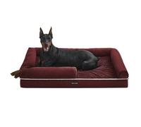 Shein Cama Ortopédica para Perros, Sofá, Cama para Mascotas, Acolchado Suave, Bordes Elevados, Funda Extraíble y Lavable, 120 x 85 x 20 cm, Antideslizante,