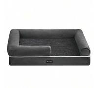 Shein Cama Ortopédica para Perros, Sofá, Cama para Mascotas, Acolchado Suave, Bordes Elevados, Funda Extraíble y Lavable, 122 x 85 x 20 cm, Antideslizante,