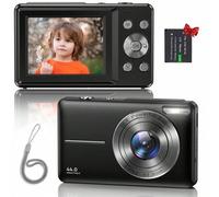 Shein Cámara digital de 44MP 1080P del último modelo 2025, adecuada para fotografía, disparo digital y filmación, con zoom 16X, tarjeta de memoria de 32GB,