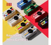 Shein Cámara en forma de llavero 1080P - Pantalla HD de 0.96", Diseño vintage SLR de 8MP, Ángulo amplio de 160°, Correa anti-pérdida, Cámara DV portátil rec