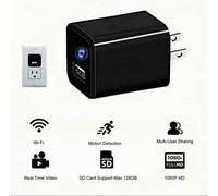 Shein Cámara enchufable HD de 1080p con soporte Wi-Fi, detección de movimiento, acceso multiusuario, función para compartir, almacenamiento en tarjeta SD, g