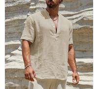 Shein Camisa de manga corta con botones y media cartera texturizada, ajuste relajado, Old Money, Couple Things