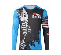 Shein Camisa de pesca de manga larga ABUGARCIA 2025 de verano, transpirable y de secado rápido, ropa de pesca para hombres de deportes al aire libre