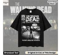 Shein Camisa oversize: Camiseta de TWD, Camiseta de la Temporada 7 de The Walking Dead, Camiseta de Rick Grimes, Mercancía de The Walking Dead, Camiseta de