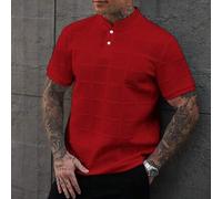 Shein Camisa polo de manga corta casual y retro de moda para hombres, esencial para salidas diarias, gran regalo para familiares y amigos, fútbol, Copa del