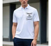 Shein Camisa Polo Personalizable para Hombre, Se Pueden Subir Imágenes e Ingresar Texto para el Diseño, Simple y Elegante, También el Regalo talla grande Ad
