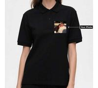 Shein Camisa polo personalizada para mujer con múltiples opciones de fotos, añade tu foto, diseño personalizado impreso en camiseta para uniforme de equipo,