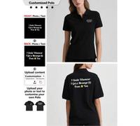 Shein Camisa polo personalizada para mujer, con una amplia selección de textos, agregue los textos que necesita, obtenga el mensaje de usted, ropa de trabaj