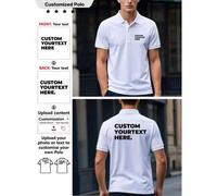 Shein Camisa tipo polo personalizada para hombres, con una amplia selección de banderas nacionales predefinidas, regalos de cumpleaños, ropa de oficina y de