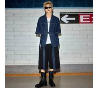 Shein Camisa vaquera holgada para hombre con cintas