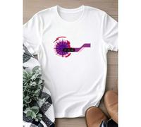 Shein Camiseta 180g de algodón puro con estampado de "The Orb" de Alex Paterson y Jimmy Cauty "Adventures Beyond Ultraworld U F", de moda y estilo casual, d