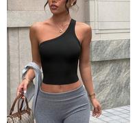 Shein Camiseta ajustada de yoga, fitness y gimnasio para mujer, con diseño de tirantes reversibles