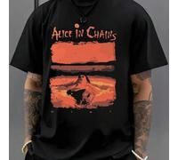 Shein Camiseta Alice In Chains Dirt Band, cuello redondo para hombre, 220 g/m², verano, algodón puro, manga corta (1 pieza)