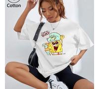 Shein Camiseta "Amor Fraternal" de Bob Esponja y Calamardo | Diseño Hidden Cuteness. Aspectos destacados del diseño: Bob Esponja abraza a Calamardo con el l
