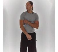 Shein Camiseta básica de manga corta y cuello redondo, ajustada y delgada, esencial para el armario cápsula de primavera y verano