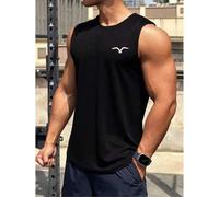 Shein Camiseta casual de cuello redondo con estampado de gaviota para hombre