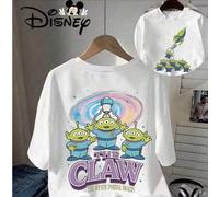 Shein Camiseta casual para hombre Disney, estampado de doble cara de Monsters University, diseño de Mike & Sulley, tela suave, ideal para coleccionistas de