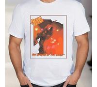 Shein Camiseta con el álbum de rock de April Wine, cuello redondo para hombre, 220 g/m², verano, puro algodón, manga corta (1 pieza)