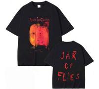 Shein Camiseta con el álbum Jar of Flies de la banda de rock Alice in Chains para hombre y mujer, ropa urbana de música pop punk gótica, camisetas de moda m