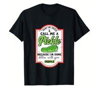 Shein Camiseta con el divertido eslogan <<Píntame de verde y llámame pepino porque ya no quiero más con vosotros». Camiseta informal y deportiva para hombre