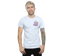 Shein Camiseta con estampado de Marie de Los Aristogatos en taza para hombres (Gris deportivo)