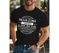 Shein Camiseta con frase en polaco - Camiseta divertida con dichos polacos y marcas de acento intensas, ajuste regular transpirable para gimnasio, actividad