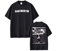Shein Camiseta con un estampado de moda del cantante Dani Martín, camiseta unisex en estilo gótico-punk, camiseta de algodón casual y retro en estilo Haraju