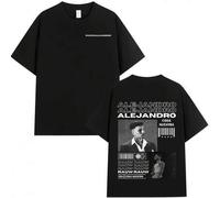 Shein Camiseta Cosa Nuestra del cantante Rauw Alejandro para hombres y mujeres, de moda vintage de manga corta, informal y oversize, 100% algodón