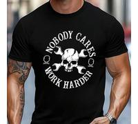 Shein Camiseta cristiana "La fe ante el miedo" (Salmo 1186), para hombre, cuello redondo, 220 g/m², para verano, de puro algodón, manga corta (1 unidad)
