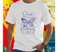 Shein Camiseta Dad of the Birthday Girl para Hombre Regalo Divertido Fiesta de Cumpleaños Gran Sorpresa Algodón Cómoda Oportunidad Exclusiva Moda Casual Pap