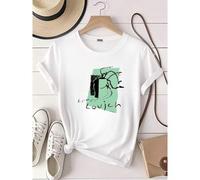 Shein Camiseta de 180g de algodón puro VINTAGE de los 80s 1982 LENE LOVICH ROCK PUNK GOTHIC TOUR CONCERT, estilo NINA HAGEN, casual de verano, elástica, par