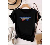 Shein Camiseta de algodón puro de 180g con estampado de la guitarra rock de Jason Becker Marty Fried, color negro, tallas S-5XL, H2022, cuello redondo, man