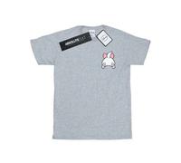Shein Camiseta de algodón de estilo novio con estampado de Marie de Los Aristogatos en la parte trasera para mujeres/damas (Gris deportivo)