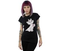 Shein Camiseta de algodón Marie para mujer/señora (Negro)