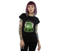 Shein Camiseta de algodón negra de las Mujeres/Señoras con el texto "Hulk dice verde" de Avengers Endgame