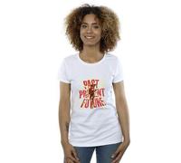 Shein Camiseta de algodón para mujer/dama The Flash Pasado Presente Futuro (Blanco)