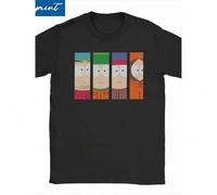 Shein Camiseta de algodón para mujeres y hombres con gráfico de anime japonés, cuello redondo, manga corta. Camiseta de personajes de South Park para entusi