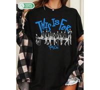 Shein Camiseta de algodón "TWICE This Is For TWICE", camiseta de fan del grupo de chicas K-pop TWICE para hombres y mujeres