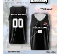 Shein Camiseta de baloncesto negra personalizada: Equipo de K-Pop Imprime tu nombre y número, crea un estilo exclusivo, muestra un diseño inspirado en el eq