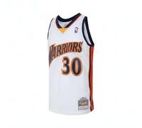 Shein Camiseta de baloncesto vintage de los hombres MN 2024 - Versión de aficionado SWINGMAN - Golden State Warriors Stephen Curry Rookie Home Tank Top Blan