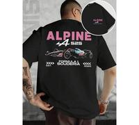 Shein Camiseta de carreras Alpine A525 F1 confeccionada con material de alta calidad, ajuste cómodo, transpirable, estilo hip-hop urbano, estampado llamativ