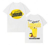 Shein Camiseta de cuello redondo estampada de alta calidad, elegante y cómoda para hombre, nueva para el verano 2026, Louis Tomlinson Lemonwater Tour