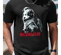 Shein Camiseta de de The Walking Dead, cuello redondo para hombre, 220 g/m², verano, puro algodón, manga corta (1 pieza)