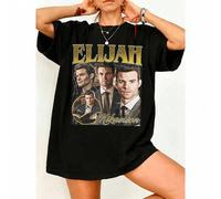 Shein Camiseta de Elijah Mikaelson, camiseta de algodón oversize con collage vintage de "The Originals" para fans del drama de vampiros