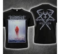 Shein Camiseta de estilo punk, hip hop y gótico, camiseta estampada de la banda de heavy metal Lorna Shore, camiseta de manga corta casual para hombres, mod