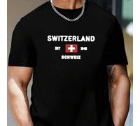 Shein Camiseta de fitness Gym Therapy para hombre, algodón puro de 220 g/m², manga corta y cuello redondo (1 unidad)