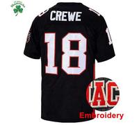 Shein Camiseta de fútbol americano de la película "The Longest Yard" con el número 18 Paul Crewe Mean Machine, jersey de rugby negro con bordado delicado pa