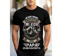 Shein Camiseta de hombre con frase en español - "Me han llamado muchas cosas" (Te llaman así) Impresión de jerga mexicana, camiseta casual de manga corta ne