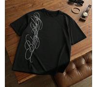 Shein Camiseta de hombre de estilo urbano de verano en blanco y negro con diseño de bordado de contraste "This City Is Ours", casual para escapadas urbanas,